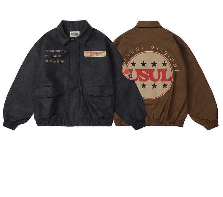 Men's Bomber Jacket Solid-color