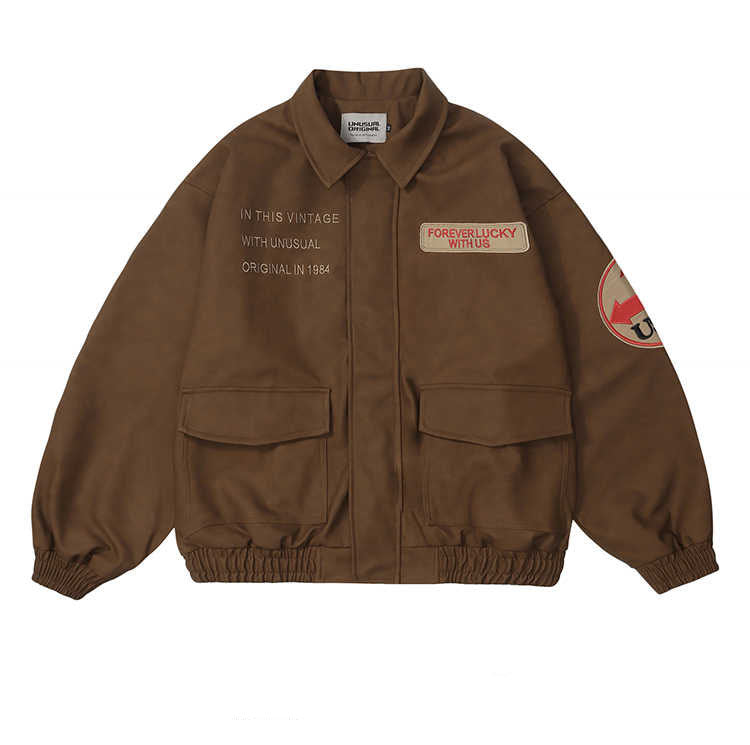 Men's Bomber Jacket Solid-color