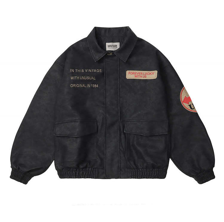 Men's Bomber Jacket Solid-color