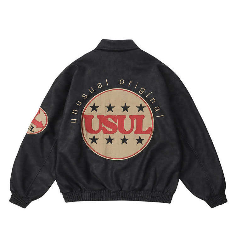 Men's Bomber Jacket Solid-color