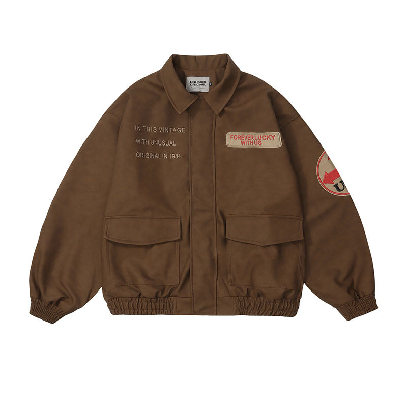 Men's Bomber Jacket Solid-color