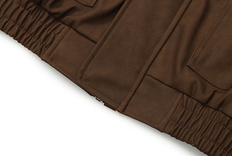Men's Bomber Jacket Solid-color