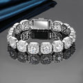 Tennis Bracelet Radiant Halo Zircon Plated Copper 10mm or 12mm