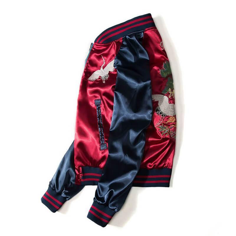 Men's Bomber Jacket Satin Double-sided