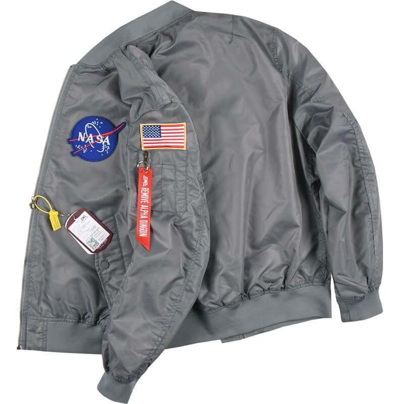 NASA Men's Leather Bomber Jacket MA1 – Hentschman
