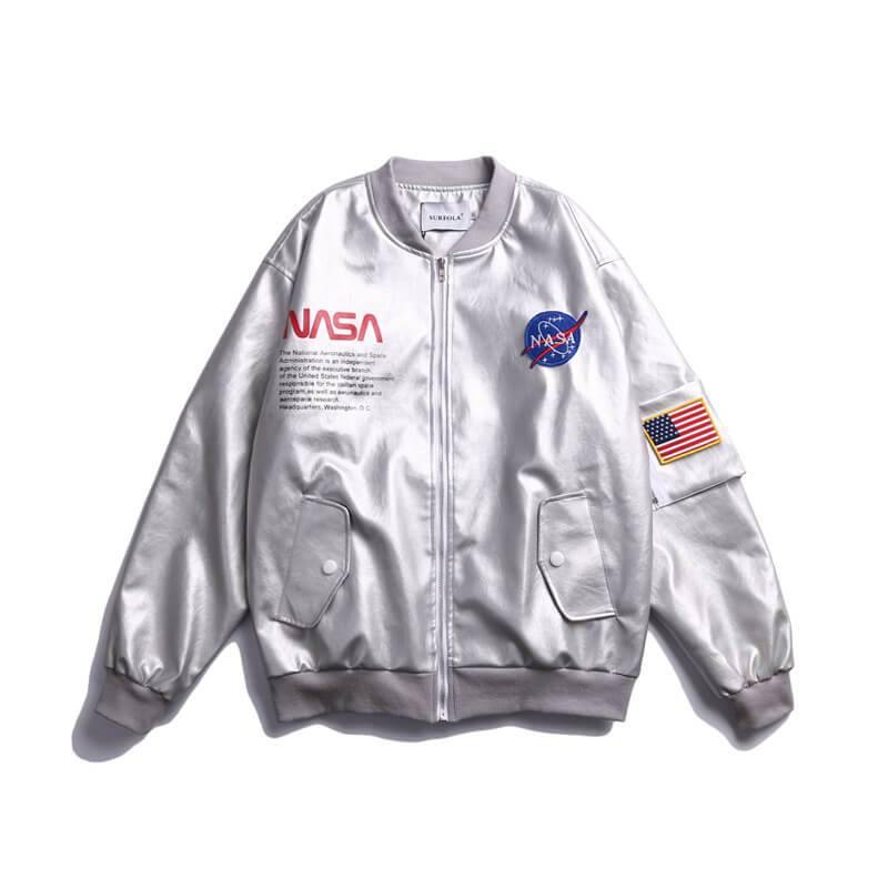 NASA Men's Leather Bomber Jacket MA1 – Hentschman