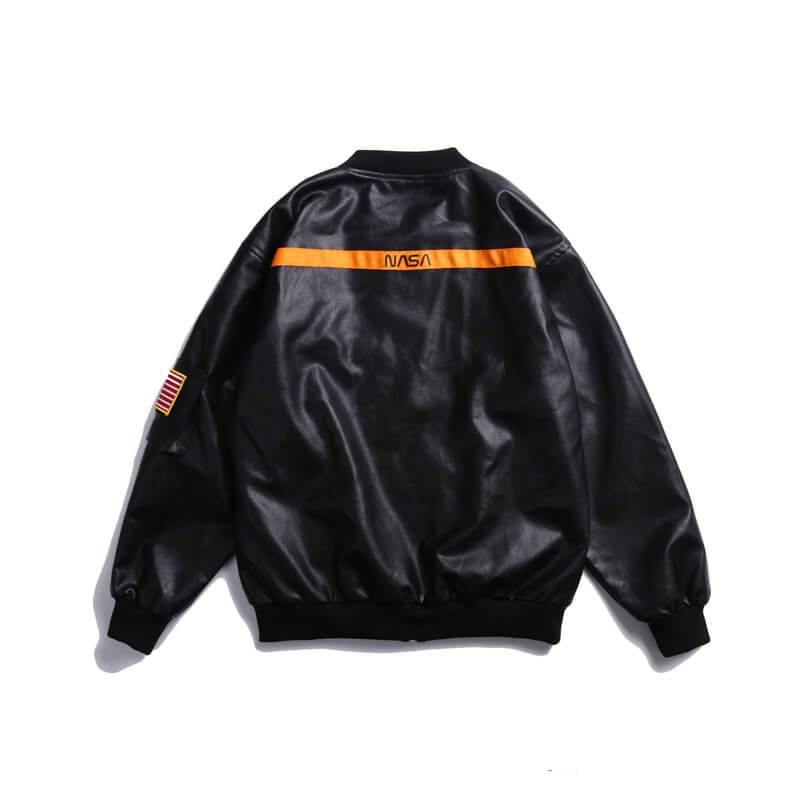 NASA Men s Leather Bomber Jacket MA1 Hentschman